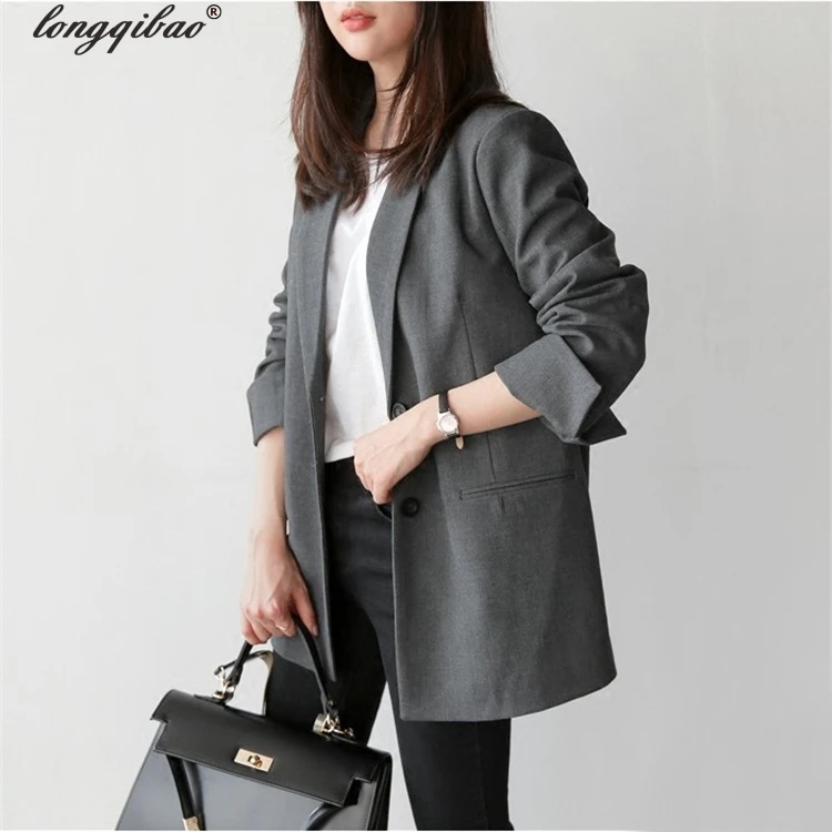 New Spring Fashion Plaid Blazer Casual Suit Women Blazer