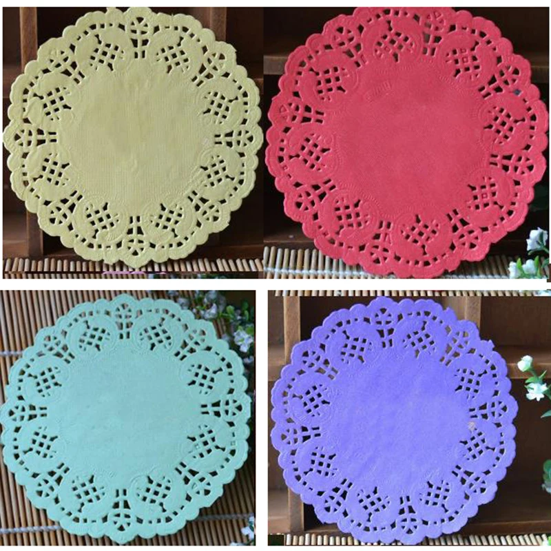 

Lace paper mat doilies for cake pastry Absorb oil paper party wedding tableware decoration placemat 3.5inch/8.8cm FREE SHIPPING