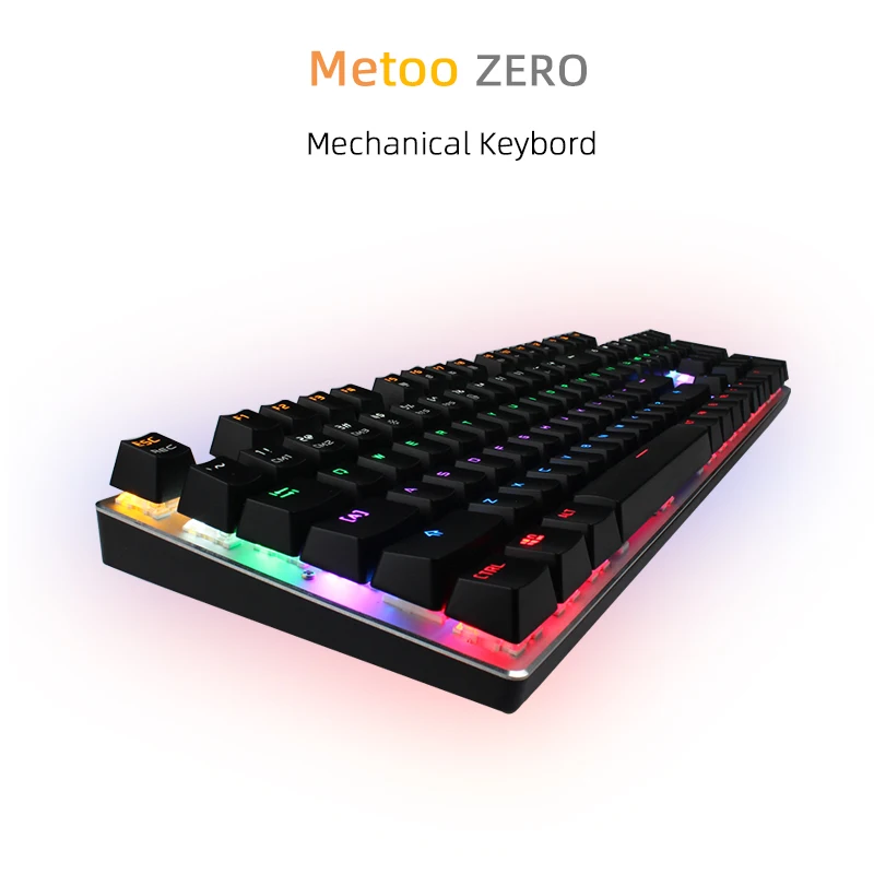 

mechanical keyboard gaming backlit red blue black switch computer Keyboard Russian metoo zero