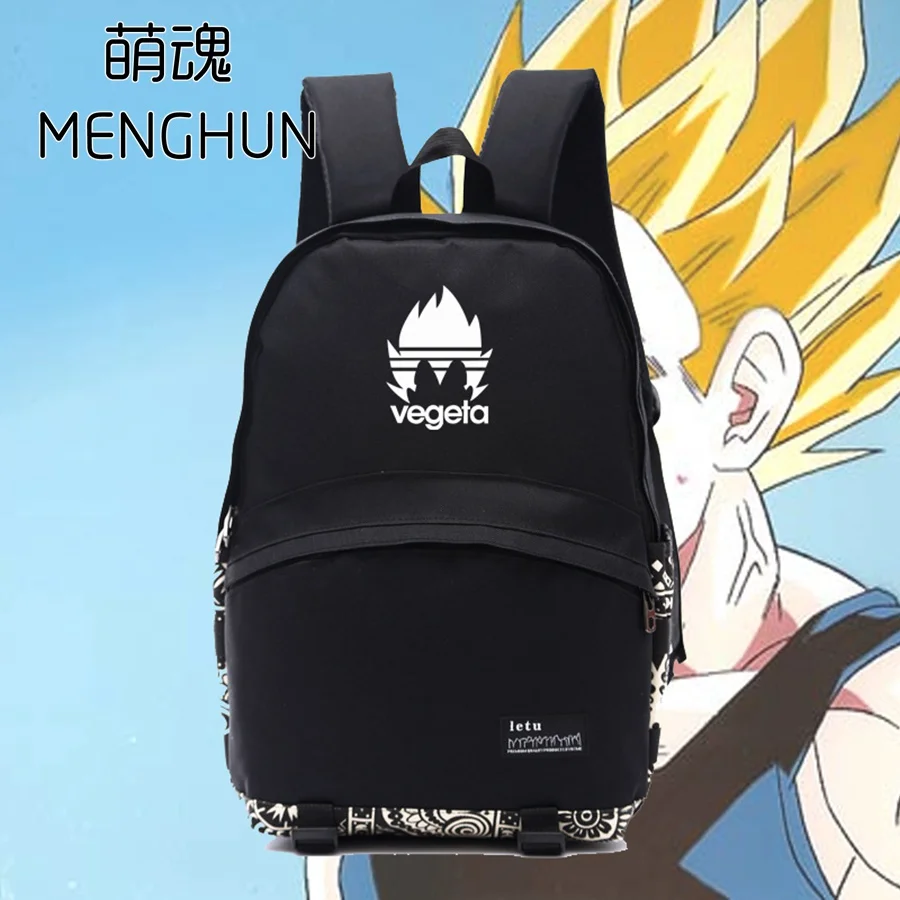 Dragon ball Z new VEGETA cool anime concept dragon ball props black nylon backpacks school bag NB136