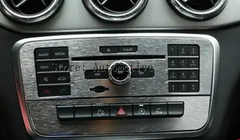

Chrome CD Console Panel Trim Car Sticker For Mercedes Benz CLA 200 220 2014 2015 Accessory