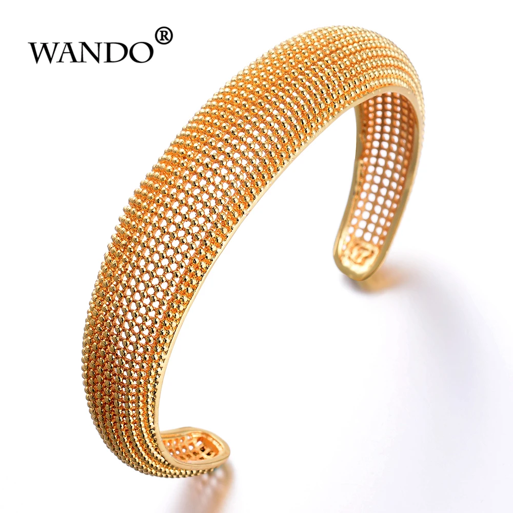 WANDO NEW1PCS Dubai свадебный браслет для женщин с винтами золотой цвет африканские