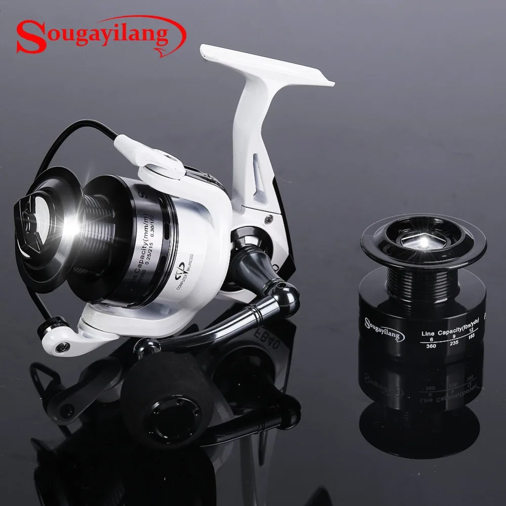 

Sougayilang Spinning Fishing Reel FB2000-5000 Fish Coil Wheel Baitcasting Fishing Reel Spinning Reel With Spare Spool de pesca