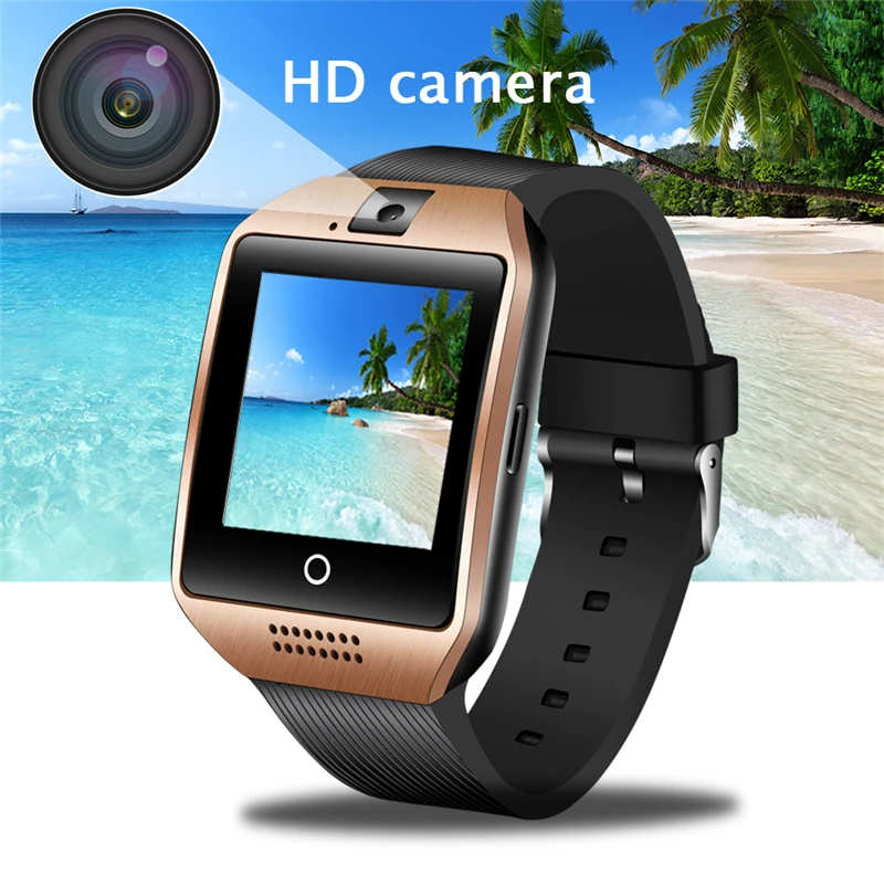 

Fitness Tracker Bluetooth Smart Watch Connect Mobile Phone Music Play Alarm Clock Anti-lost Support TF SIM Camera Smart Watch
