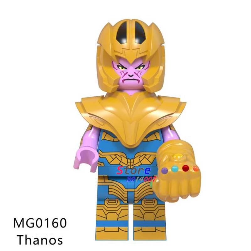 

Single Avengers Endgame Thanos Thor Iron Man Infinity Gauntlet Captain America Marvel Black Widow building blocks Kid Toy