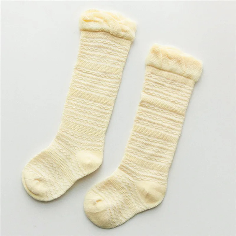 kids socks Newborn Baby Boys Girls Solid Lace Knee High Antislip Princess Stockings Socks kniekousen meisje #4j12 (16)