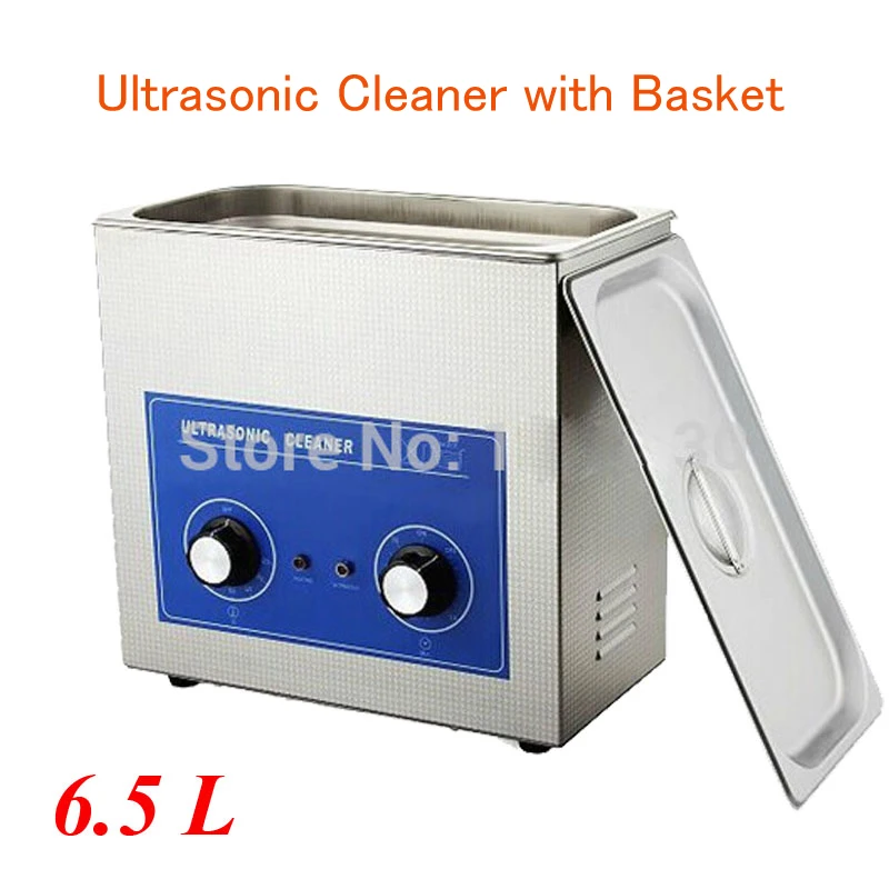 180W 6.5L Ultrasonic Cleaner with Cleaning Basket Watch