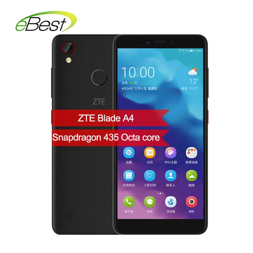 Оригинальный zte лезвие A4 Android-смартфон Snapdragon Octa Core Две сим-карты 5 45 &quot1440*720 4 GB