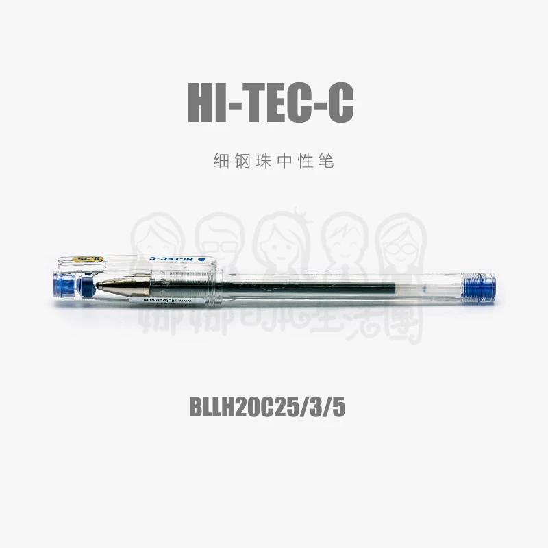 

5PCS Japan PILOT HI-TEC-C Fine Steel Ball Pen BLLH20C25/3/5 Gel Pen