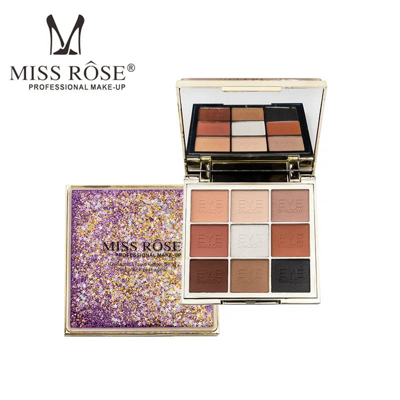

MISS ROSE quicksand 9 color eyeshadows girls nude nude matte net red Jin Cong eye shadow plate