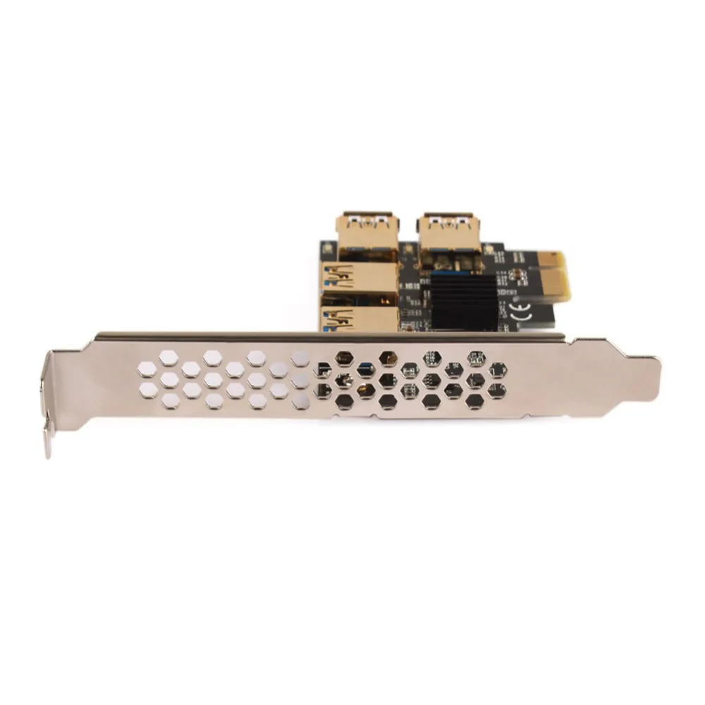 

PCI-E PCI Express Riser Card 1x to 16x 1 to 4 USB 3.0 Slot Multiplier Hub Adapter For Bitcoin Mining E Miner #269103