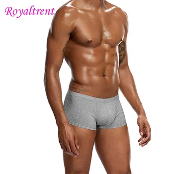 

Men'S Cotton Boxer Underwear Ultra Soft And Breathable Solid Color Boxer 4 Pack M-2Xl 4 Color