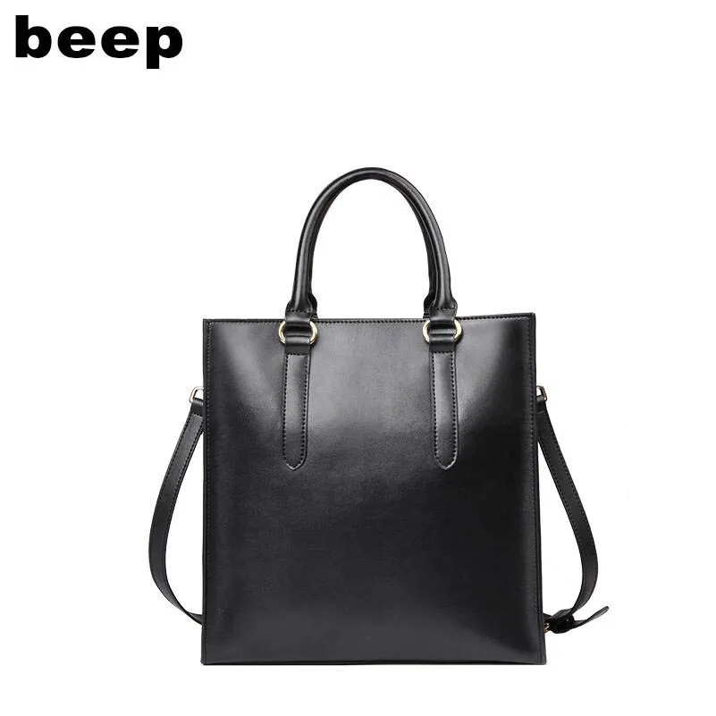 

BEEP luxury fashion new 2019 new tide atmosphere handbags wild Messenger shoulder bag large capacity business briefcase