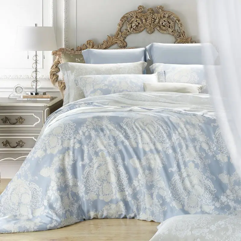 

china high Quality bedding set queen king size soft polyester/silk fabric fast shipping