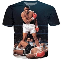 3D Print Muhammad Ali T Shirt For Men/women Short Sleeve Summer Tops Tee Shirts Harajuku Hip Hop Tees Fashion Funny Clothing