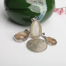 Натуральный золотой волос Кварц подвеска в форме капли персональный дизайн подарки аксессуар