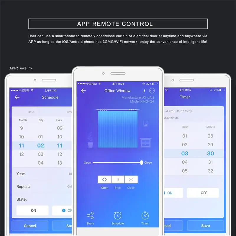 Новый США Plug Wi Fi Smart Touch шторы переключатель голос Управление по Alexa и Google телефон для механический предел жалюзи двигатель