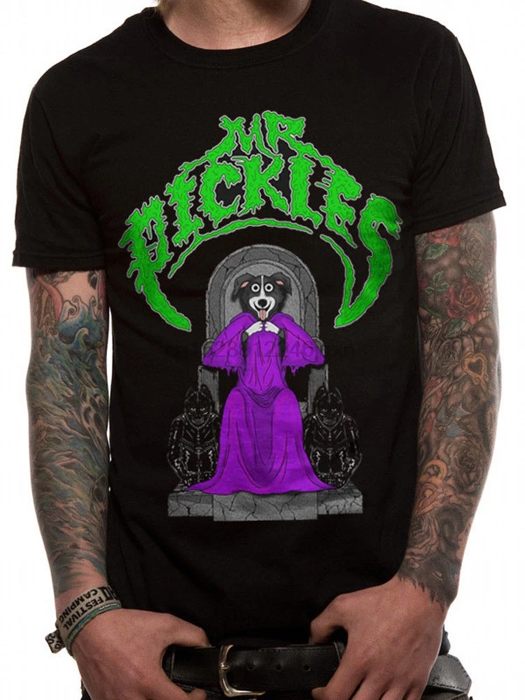 

Mr Pickles Church Adult Swim Licensed Black Mens T-shirt T Shirt O-Neck Fashion Casual High Quality Print T Shirt