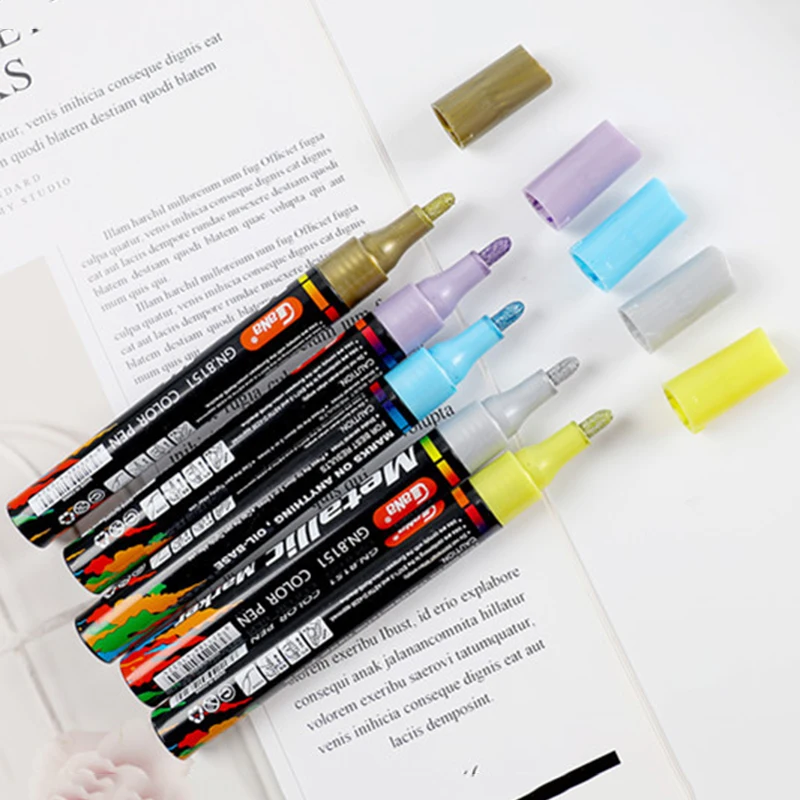 1x Colorful Waterproof Permanent Paint Pen Tire Metal Outdoor Marking Ink Marker