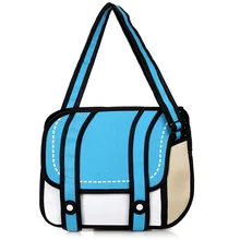 2016 New Fashion woman bags 2d cartoon bag messenger Shoulder Crossbody bag Bolsa Feminina Bolsosde Ombro 3d Handbag
