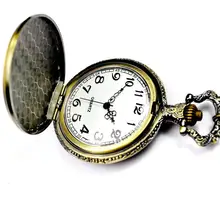 Vintage bronce Zodíaco colgante reloj de bolsillo de cuarzo COLLAR COLGANTE reloj para hombres mujeres relogio de bolso regalos # C