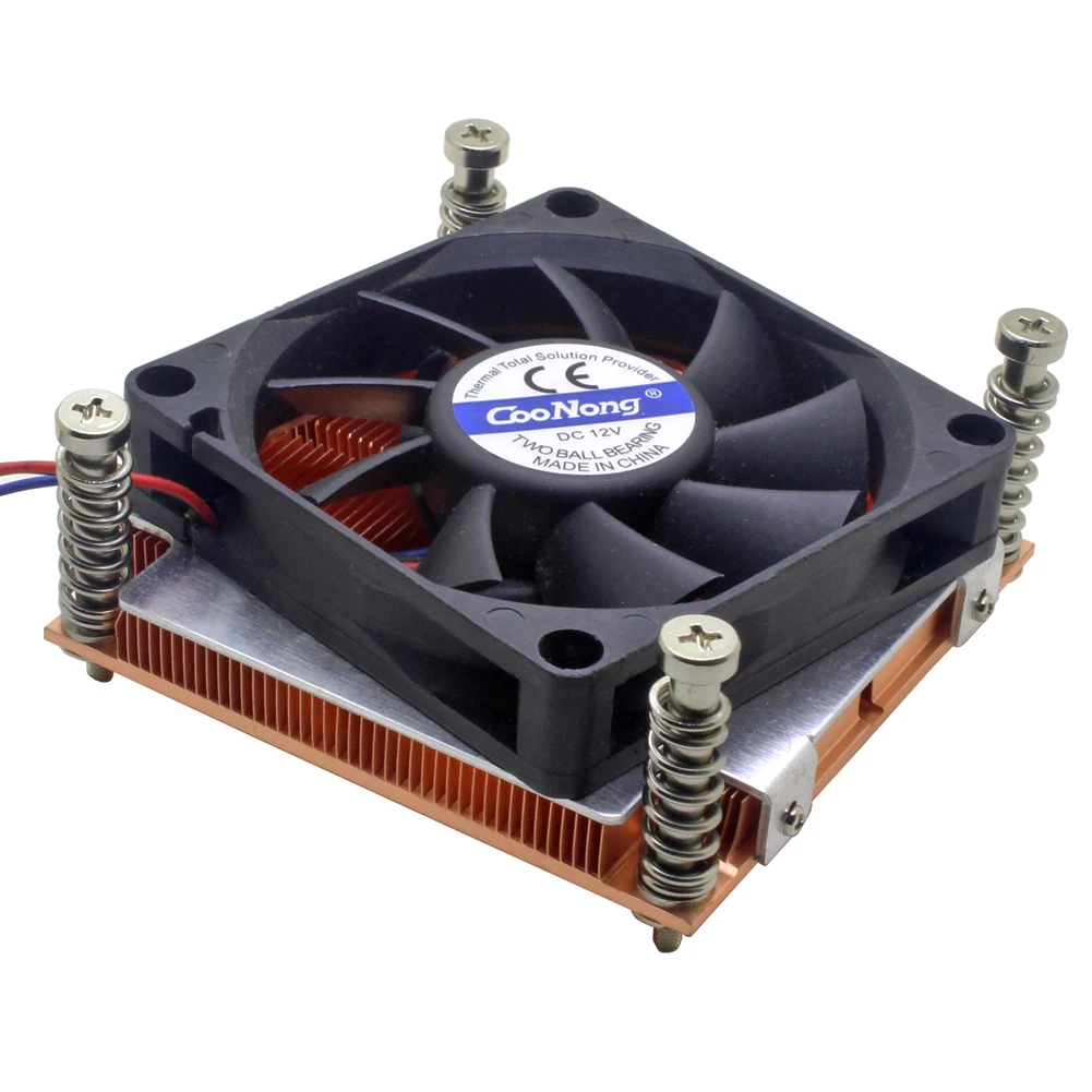 1u Server Cpu Cooler Copper Skiving Fin Heatsink Radiator For Intel