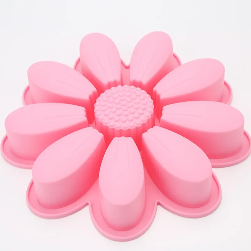Silicone Cake Mold sunflower flower shaped silicone cake plate high