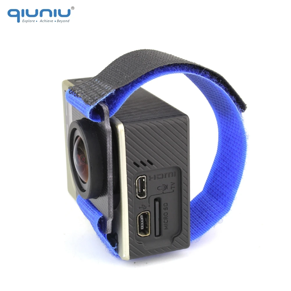 QIUNIU 3 цвета Крепежный ремень галстук обёрточная бумага ремень для FPV Gimbal Крепление PTZ для GoPro Hero 4 3+ 3 камера для GoPro аксессуары