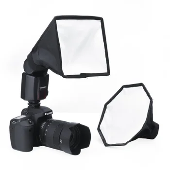 

High Quality Universal Octagon 20cm + 15x20cm Portable Flash Diffuser Kits For External Flash Speedlite Photo Studio SoftBox
