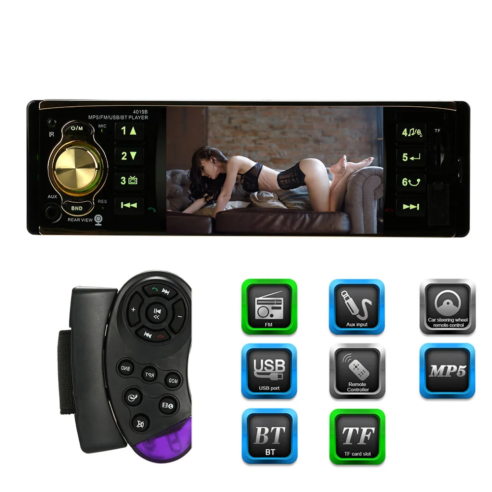 

Multifunctional 4.1inch Universal TFT HD 1080P Digital Screen Auto Car Radio MP5 Player BT Radio USB/TF FM Aux Multimedia Player