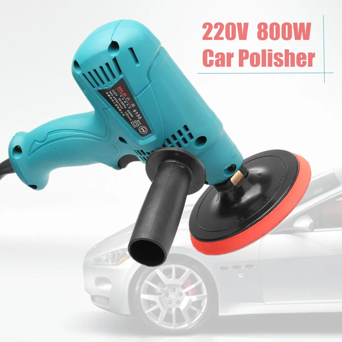 

220V800WCarPolisher 3500r/min Speed Adjustable Electric Car Boat Polishing Waxing Sander Buffer