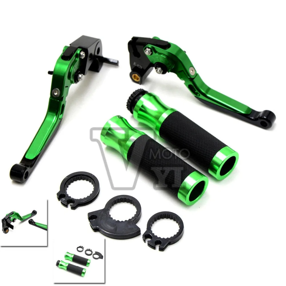 

For kawasaki ninja 650r er6f er6n f z750 z800 z1000 zx9r zx10r er5 Motorcycle Folding Brake Clutch Lever&Handlebar Hand Grip Set