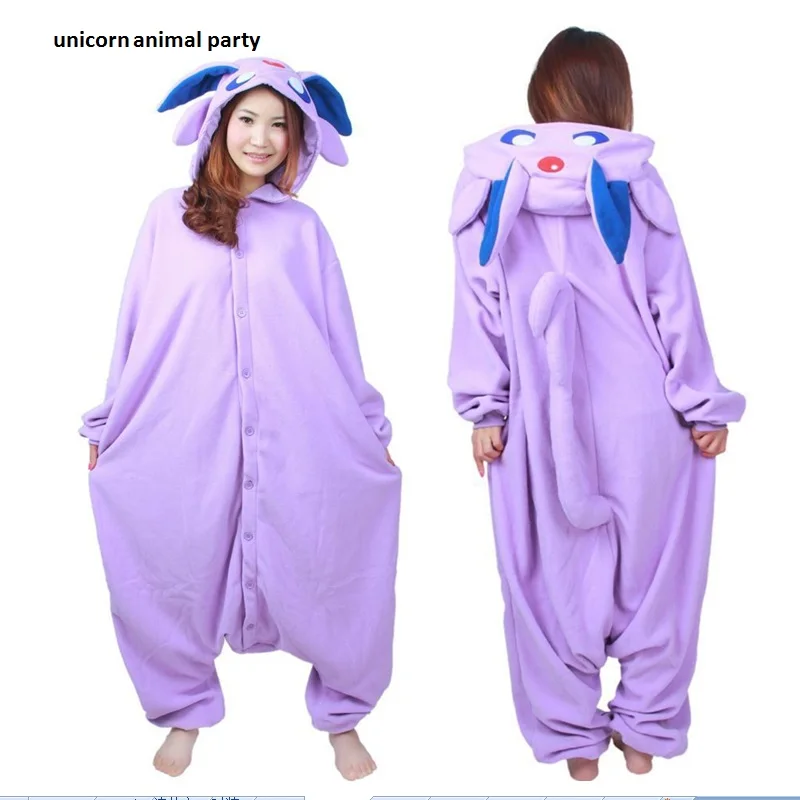 

Cosplay Anime Purple Espeon Onesie Costume Unisex Umbreon Pajamas Party For Adult Men Women Cartoon animal conjoined