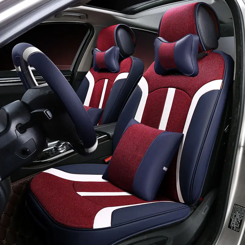 Новые 5 сидений (передние + задние) Автомобильные Чехлы для Hyundai i30 ix35 ix25 Elantra Santa Fe