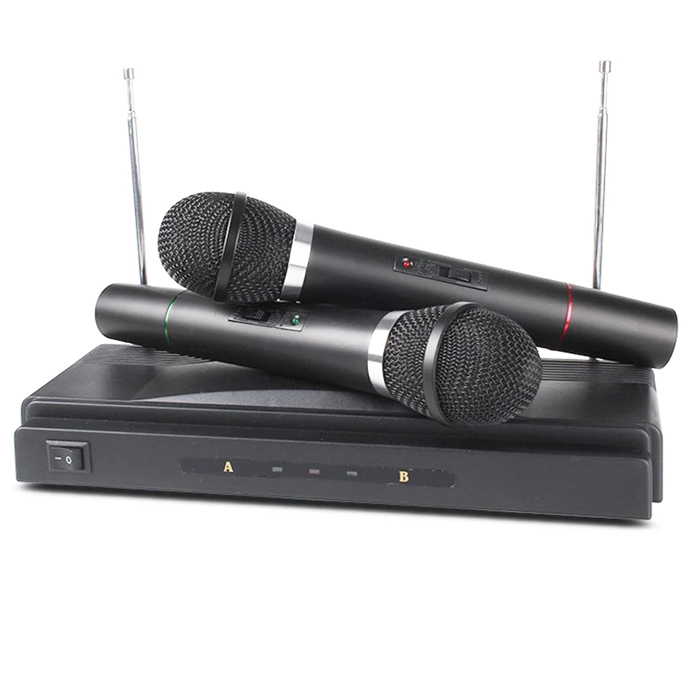 

Karaoke Microphone System with 2 Wireless Handheld Condenser Microphone + 1 Reciever for Home Computer KTV Singing