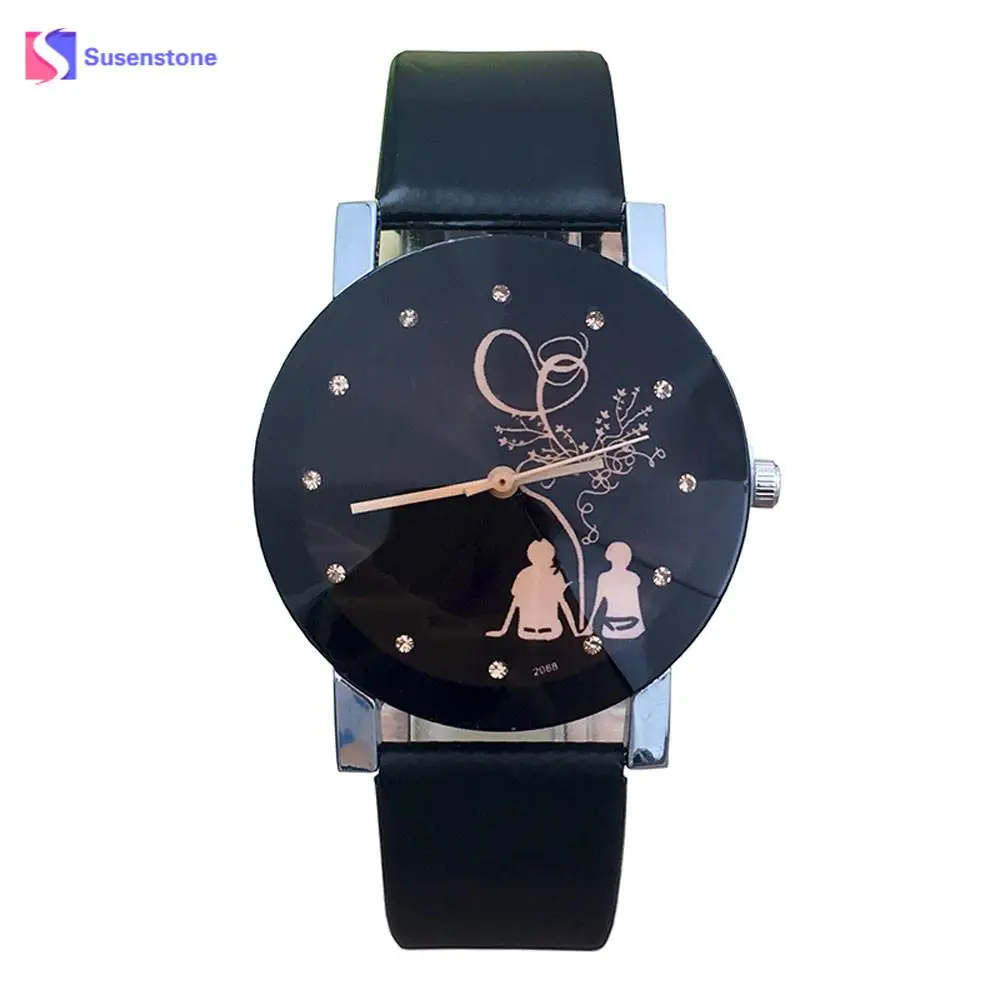 New Lover's Watch Stylish Student Couple Quartz Wrist Watch Love Witness Symbol Lovers Printed Glass Belt Quartz Watches Relogio New Lover's Watch Stylish Student Couple Quartz Wrist Watch Love Witness Symbol Lovers Printed Glass Belt Quartz Watches Relogio