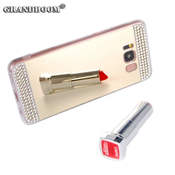 

1000pcs Luxury Bling Diamond Mirror Case For Samsung Galaxy Note 9 8 5 4 S9 S8 Plus S7 S6 Edge S5 Soft TPU Silicone Gitter Cover