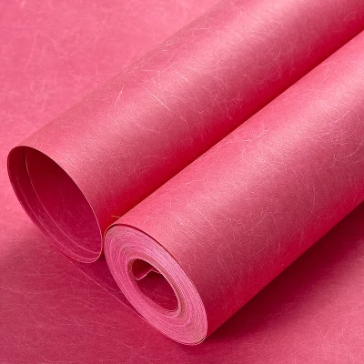 Современные розовые фиолетовые красные серии простые шелковые обои домашний декор двухслойные окрашенные однотонные обои для стен - Цвет: Red