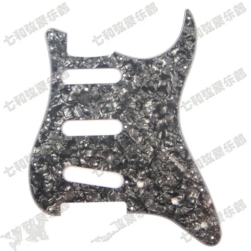 

11 Hole Black Pearl 3 Ply Electric Guitar Pickguard Anti-Scratch Plate Electric Guitar Pickguard