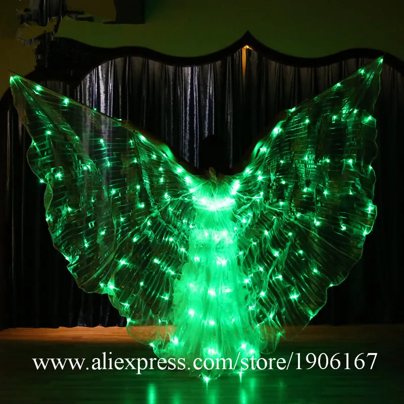 

Colorful LED Luminous Cloak Light-up Ballroom Led Lighting Wing Butterfly Dress Bar Party Event Belly Dance Led Props Clothes