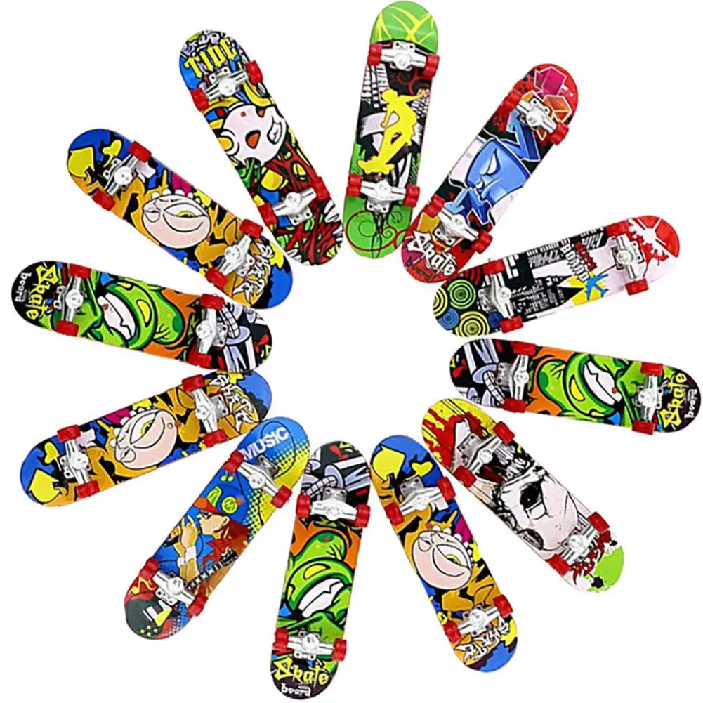 Сплав палец скейтборд изысканный инновационная игрушка Матовый Скейтборд для детей - Цвет: Многоцветный