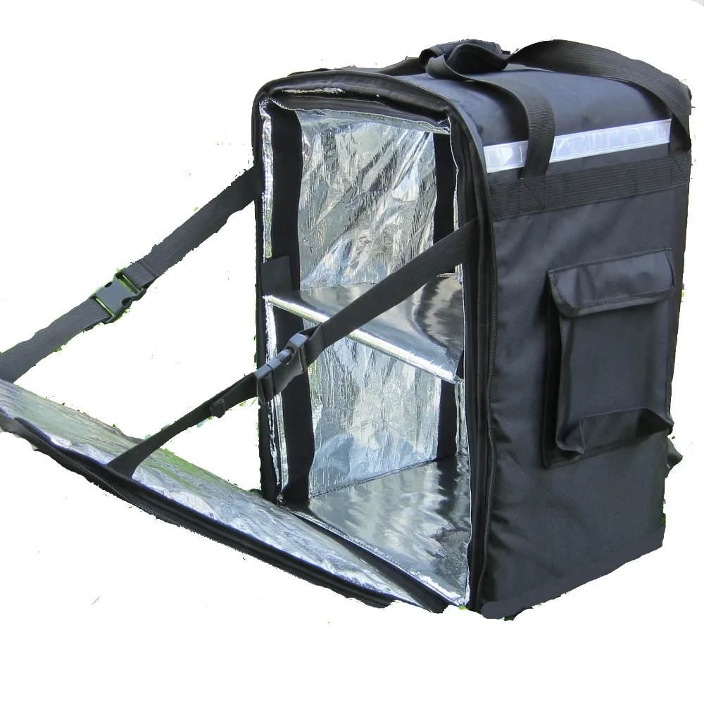 PK 86Z: bolsas de comida para restaurante, mochila Extra grande para entrega  de Pizza, carga lateral, cierre de cremallera, 16 \