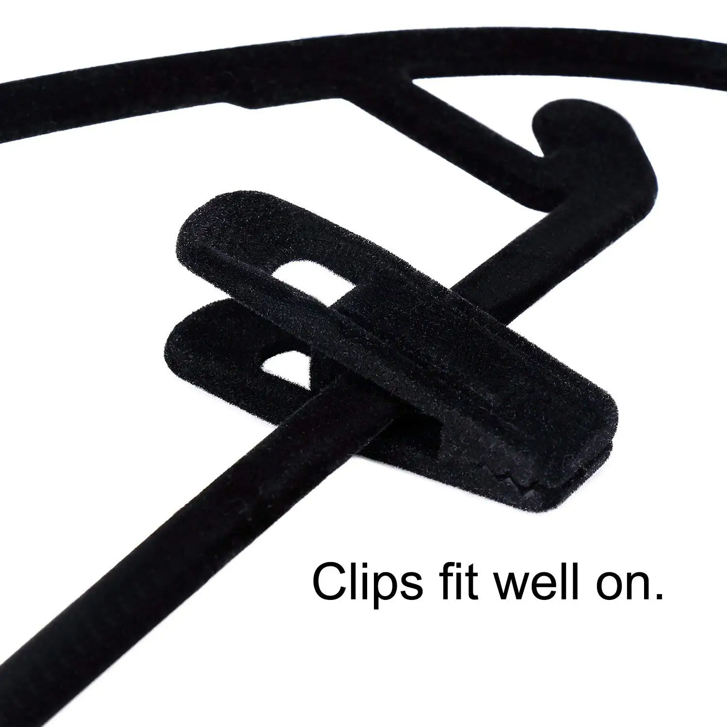 

New-Hangers Clips 60 Pack, Pants Hangers Clips, Strong Finger Clips Perfect for Thin Hangers (Black)