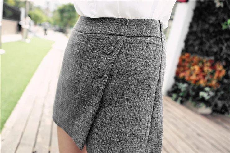 Весна Лето новая Корейская Харадзюку тонкая юбка с оборками шорты женские юбки