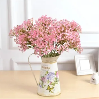 3Colors DIY Artificial Babys Breath Flower Gypsophila Fake PU Plant For Wedding Home Party Decorations