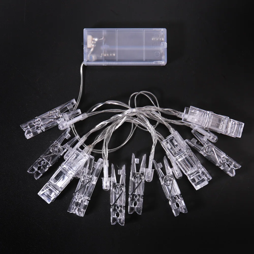 

Clip lamp series 5 10 LED decorative light color decorative LED battery light string of clamp photo photo tools