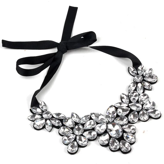 ZMZY Collar de cinta de cristal hecho a mano para mujer, Gargantilla, regalo de Navidad, 2021|Collares tipo gargantilla| - ZMZY Collar de cinta de cristal hecho a mano para mujer, Gargantilla, regalo de Navidad, 2021|Collares tipo gargantilla| -