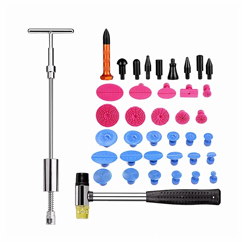 

Paintless Dent Repair Tool Dent Puller Label Rubber Hammer Faucet Pen Tool Kit Hand Tool For Car Dent Repair