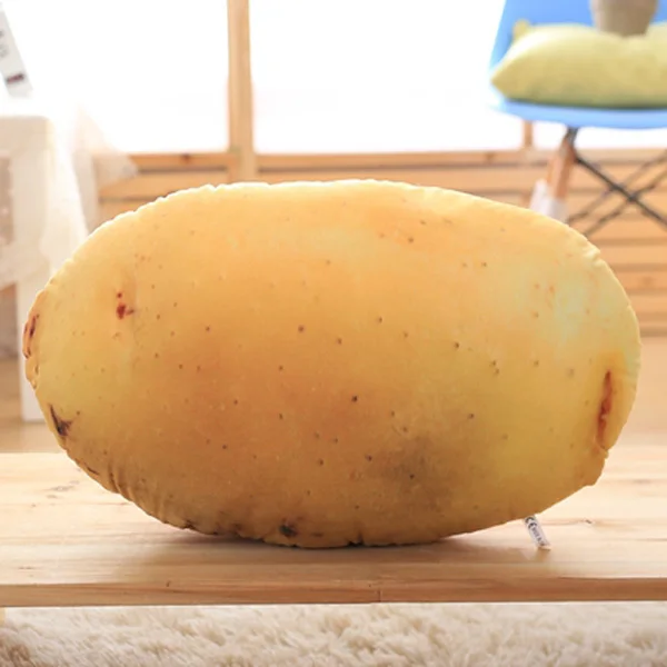 1 шт. креативная подушка для дивана с имитацией овощей, плюшевая подушка из брокколи, мягкая подушка Kawaii подарок на день рождения - Цвет: potato