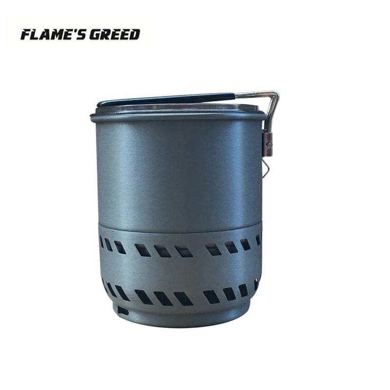 FLAME'S CREED 1.6L One-Piece 2-4 Personal Camping Stove Heat Exchanger Pot camping equipment set Flash Personal Cooking System5